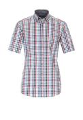 Casa Moda Check Short Sleeve Shirt, Blue &amp; Red image