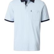 Casa Moda Contrast Trim Stripe Polo Shirt, Blue image