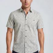 Casa Moda Geo Print Short Sleeve Shirt, Green image