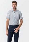 Casa Moda Vertical Stripe Linen Blend Shirt, Blue Multi image
