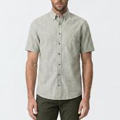 Casa Moda Stripe Short Sleeve Shirt, Green