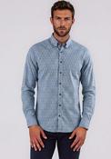 Casa Moda Twill Cotton Print Shirt, Blue Multi image