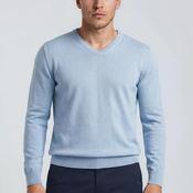 Casa Moda V Neck Sweater, Soft Chambray Blue image