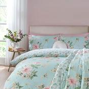 Catherine Lansfield Avebury Floral Reversible Duvet Cover Set, Blue image