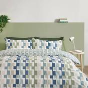 Catherine Lansfield Bryson Geo Reversible Duvet Cover Set, Blue image