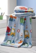 Catherine Lansfield Digger Dreams Kids Throw, Blue image