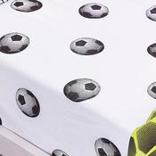 Catherine Lansfield Football Fitted Sheet, White image