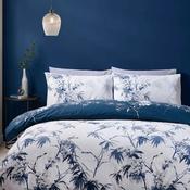 Catherine Lansfield Kyoto Floral Reversible Duvet Cover Set, Blue image