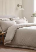 Catherine Lansfield Classic Lattice Lace Duvet Cover Set, Natural image