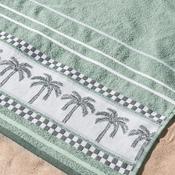 Catherine Lansfield Palm Trees Sun Lounger Towel, Green