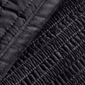 Catherine Lansfield Velvet Pinsonic Quilted Bedspread 240x260cm, Black