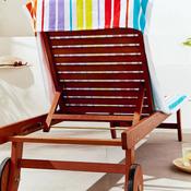 Catherine Lansfield Rainbow Stripe Sun Lounger Towel, Multi