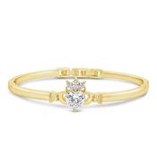 Seala Stone Set Claddagh Bangle, Gold image