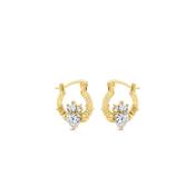 Seala Claddagh Creole Hoop Earrings, Gold image