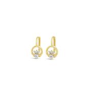 Seala CZ Claddagh French Drop Earrings, Gold image