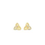 Seala Trinity Knot Stud Earrings, Gold image