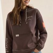 Cecil Drawstring Detail Hoodie, Brown
