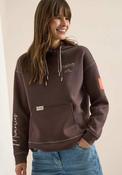 Cecil Drawstring Detail Hoodie, Brown image