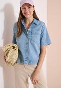 Cecil Button Front Denim Jacket, Light Blue image