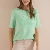 Cecil Slogan T-Shirt, Mint Green