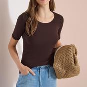 Cecil Essentials Basic Round Neck T-Shirt, Brown