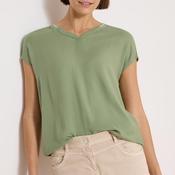 Cecil V-Neckline Plain T-Shirt, Green image