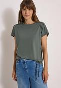 Cecil Stripe Detail Cotton-blend T-Shirt, Green image