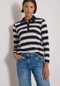 Cecil Striped Polo Jumper, Navy Multi image