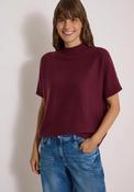 Cecil Turtle Neck Short Sleeve Jumper, Wine image