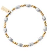 ChloBo Corrugated Oval Bracelet, Gold &amp; Silver image