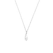 ChloBo Interlocking Heart and Angel Wing Necklace, Silver image