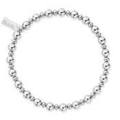 ChloBo Men’s Slim Round Bracelet, Silver