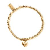 ChloBo Cute Charm Puffed Heart Bracelet, Gold