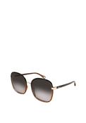 Chloé CH0031S Ladies Oversize Round Sunglasses, Brown &amp; Black image