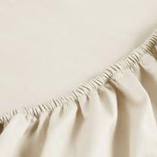 Christy Cotton Sateen 400TC Deep Fitted Sheet, Ivory image