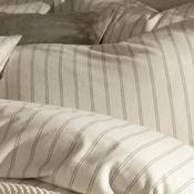Christy Flannel Stripe Duvet Cover, Natural