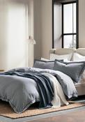 Christy Gingam Ruffle Duvet Cover Set, Blue image