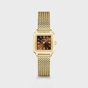 Cluse Gracieuse Mini Watch, Gold &amp; Brown image