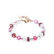 Coeur De Lion GeoCube Iconic Nature Bracelet, Pink &amp; Rose Gold image
