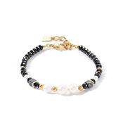 Coeur De Lion Pearls &amp; Onyx Bracelet, Gold image