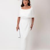 Couture Club Beaded Bow Back Pencil Dress, Ivory image