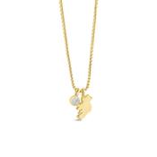 Seala CZ Charm Map of Ireland Pendant Necklace, Gold image