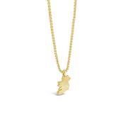 Seala Map of Ireland Pendant Necklace, Gold image