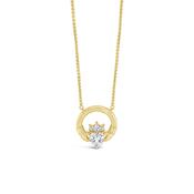 Seala 22mm CZ Claddagh Necklace, Gold image
