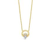 Seala 13mm CZ Claddagh Necklace, Gold image