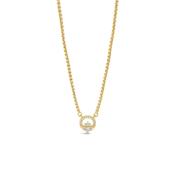 Seala 8mm CZ Claddagh Necklace, Gold image