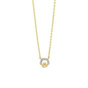 Seala 8mm Pavé CZ Claddagh Necklace, Gold image