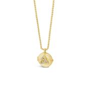 Seala CZ Trinity Knot Locket Necklace, Gold image