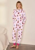 Chelsea Peers Fairytale Dog Print Pyjama Set, Pink image