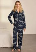 Chelsea Peers Zebra Polka Dot Pyjama Set, Navy image